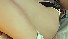 oh wow, this tiny young asian teen vibrates her clit until her tight pussy cums hard in panties