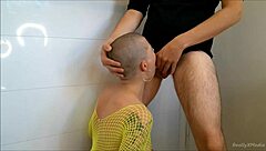 Emily Addams Gags On Deepthroat Dildo With Sloppy Face Fucking And Cumshot Covering