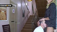 Super Hot Blonde Milf Seduces Young Guy For Passionate Pussy Licking And Fucking