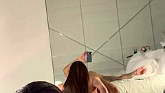 Hot Luiza Marcato delivers steamy morning blowjob and handjob with her big ass