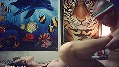 i feel so sexy in glasses getting pounded by italian machine in passionate behind scenes action