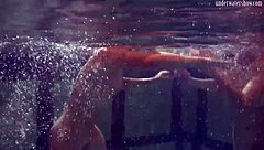 Hey, check out these bouncing tits on lesbians Katka and Barbara getting wild in the pool underwater!