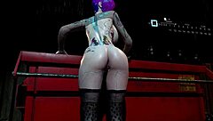 Cyberpunk Slut With Tight Anal Hole Suggests Outdoor Public Fucking And Creampie In Bold Big Tits Action.