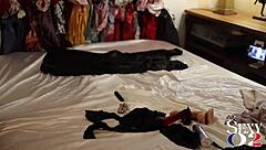 Oh Yeah! French Amateur Slut In Black Satin Thong Gets Deepthroat And Ass To Mouth Action!