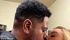 Wild slut drains juicy monster black cock putting dude asleep