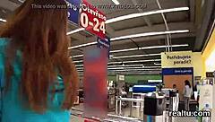 stunning czech beauty gets seduced in store then pounded hard in pov