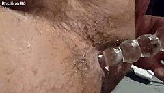 Bold belly chubby solo masturbation with dildo toys