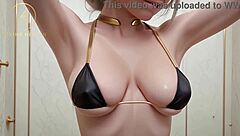 hey, check out this hot gilf giving a pov blowjob in the changing room