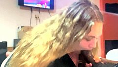 Crazy sloppy toppy blowjob from tall fat bbw with big black cock in interracial doggystyle bdsm