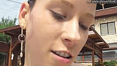 Intense Blowjob Action by Hungarian Babe in Wet Poolside Encounter!