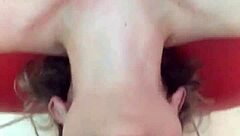 She casually took it all deep in her throat during that intense inverted session.