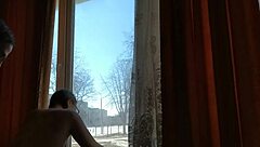 i can't believe how intense this squirting orgasm feels during risky outdoor sex by the window