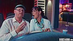 Cinema Time And Teen Athena Faris Moaned During Movie While Riding Boyfriends Cock!