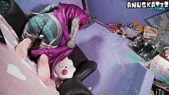 Oh Wow, Watch This Tattooed Goth Model Tease with Anal Toys and Pierced Nipples!