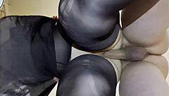 chubby blonde girlfriend bent over for big cock doggystyle pounding in kitchen