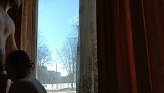 i can't believe how intense this squirting orgasm feels during risky outdoor sex by the window