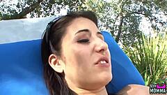 Milf Tara Holiday licks and fingers hot teen in taboo 69 session with rimjob and scissoring on holiday.