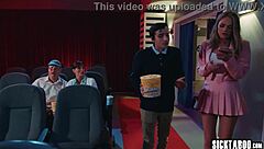 Cinema Time And Teen Athena Faris Moaned During Movie While Riding Boyfriends Cock!