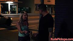 I saw this roughfucked babe getting banged by a dominant stranger in bondage