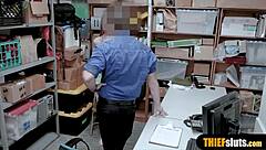 caught cute redhead teen shoplifter faces rough punishment