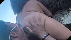 sexy brazilian gordinha hints at wild interracial fun on nudist beach adventure