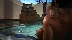 hot brazilian amateur couple gets wild with mature lady in florida pool encounter