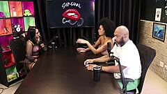 Brazilian beauty has wild desires for sex in elevator during dp session with sheer lingerie