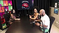 Brazilian beauty has wild desires for sex in elevator during dp session with sheer lingerie