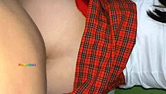 Check out this beautiful schoolgirl in a red skirt getting wildly handled by her ex ninfomana 😈🔥