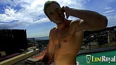 brunette teen 18+ tries anal by the pool