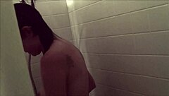 hidden spy cam films brunette flower girl showering before heading out