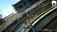 Lullu Gun sucks dick and gets boned by porn stud in abandoned railway area with cumshot pov full scene