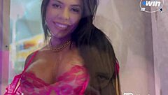 Brazilian Brunette Slips Into Pink Lingerie For Creampie Session With Cuckold's Friend In Doggystyle And Cowgirl