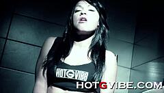 brunette latina indulges in bathroom masturbation with toys leading to intense squirting session