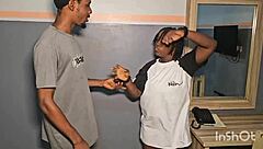 Intriguing bedroom action as I pound the house help while wife chills nearby