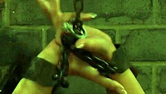 in a casual scene the tied up lesbian slave gets dominated and humiliated by her merciless madame