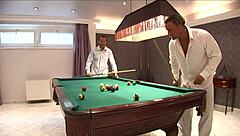 hey, check out mandy bright this brunette milf getting fucked by two cocks!