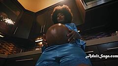 i uh feel so full in the kitchen with that big black cock hitting my pregnant ebony ass, like nathan bronson and avery jane making it intense