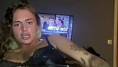 Are you ready for this horny goth teen 18+ in solo anal masturbation with big tits?