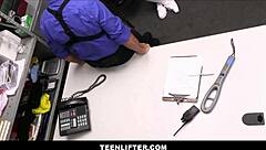 Petite latina store employee caught shoplifting agrees to intimate encounter with officer mads flores rusty nails