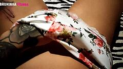 she whispered soft moans while fingering her wet clit with guests nearby