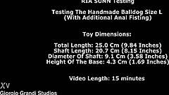 Ria Sunn Tests Massive Balldog Toy with Anal Fisting