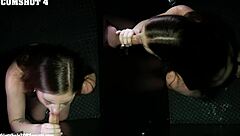 Blonde teen Alexis takes control, banging monster cock with deepthroat blowjob and pov cumshot in wild amateur gloryhole session