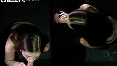 Blonde teen Alexis takes control, banging monster cock with deepthroat blowjob and pov cumshot in wild amateur gloryhole session