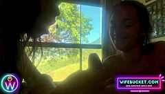 Amateur milfs from WifeBucket rent a cabin in the woods, my wife invites her best friend for a surprising ffm threesome in nature