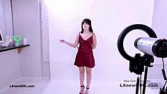 shy brunette amateur seduced by producer during intense sofa casting fuck