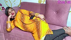 desi ravina gets fucked hard with cumshot on her belly in hindi