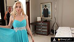 Hot blonde babe indulges dirty fingering with stacked MILF