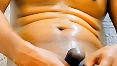 shemale sissy spreads ass pisses on body in toilet humiliation