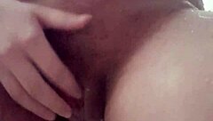 Blonde Pregnant Amateur Takes Golden Shower in Bath